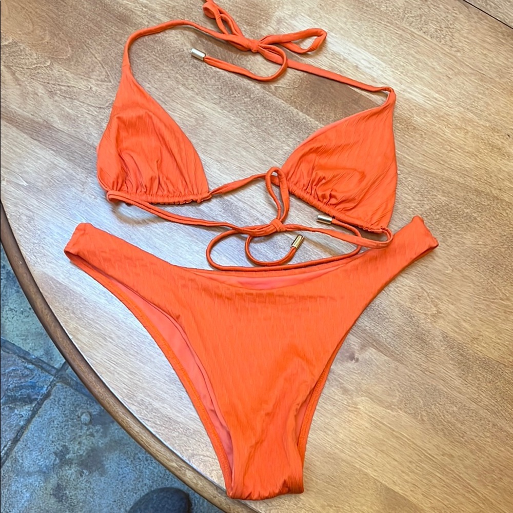 Monday Swimwear Orange Bikini Set